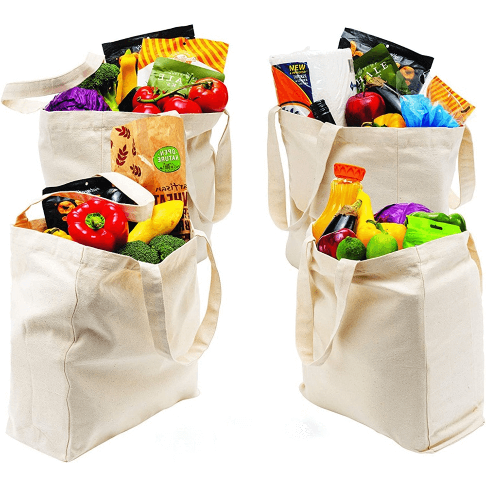 Eco-friendly Canvas Grocery Shopping Bags - Zealeaf Bags